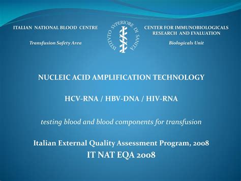 Ppt Nucleic Acid Amplification Technology Hcv Rna Hbv Dna Hiv Rna