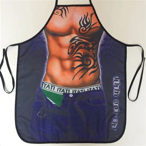 Party Apron Multicolor Sexy Cooking Aprons Funny Muscle Naked Men Women