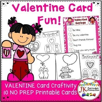 Valentine Card Fun Make Your Own Valentines By JK Curriculum Connection