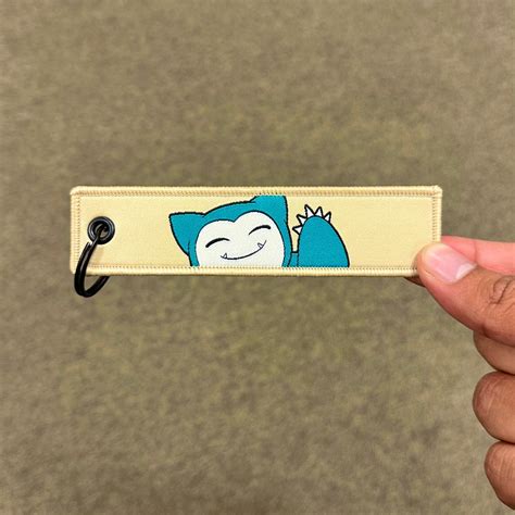 Snorlax Pokemon Keychain Cute Snorlax Key Tag Snorlax Pokemon