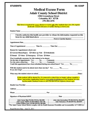 Fillable Online Students Ap Medical Excuse Form Fax Email Print