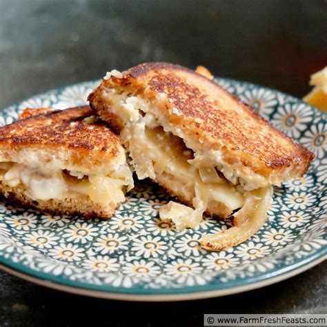 Farm Fresh Feasts Grilled Cheese With Caramelized Onion Gorgonzola