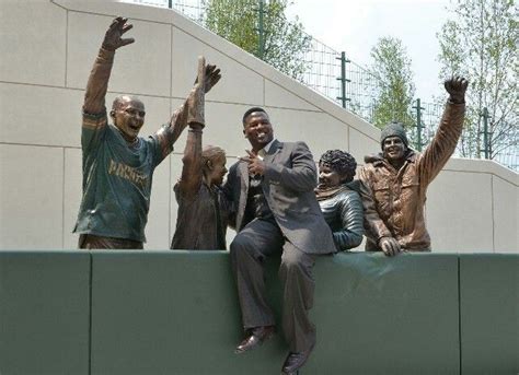 The new lambeau leap statue and Leroy Butler | Lambeau field, Green bay ...