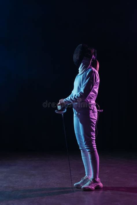 View Of Fencer Holding Rapier On Stock Image Image Of Exercise