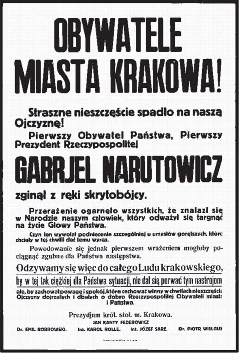 Zamach Na Prezydenta Narutowicza Portal Historyczny Histmag Org