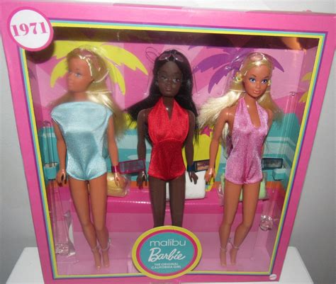 Barbie Mib Nrfb Malibu Barbie The Original California Girl 1971 Reproduction Set Etsy