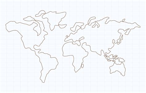 World Map Outline 20769211 Vector Art at Vecteezy