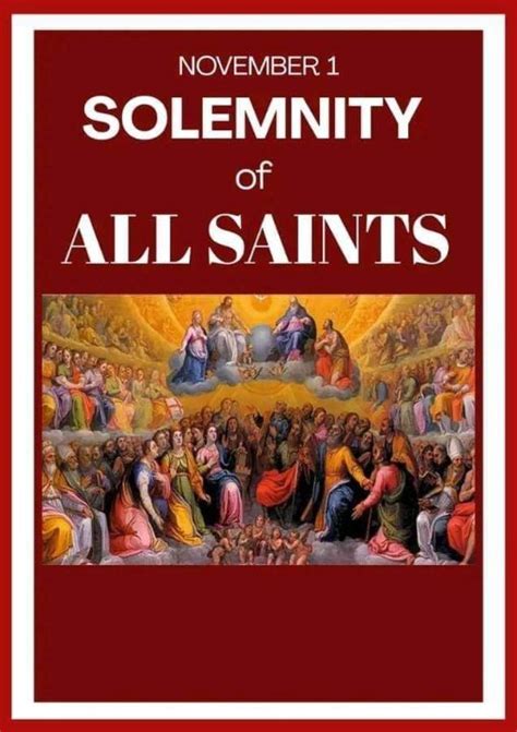 SOLEMNITY OF ALL SAINTS DAY 1st NOVEMBER Prayers And Petitions