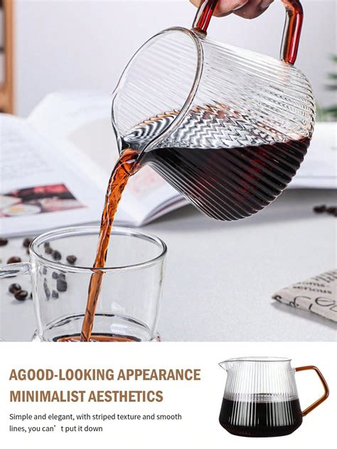 1pc Glass Range Coffee Server For Pour Over Coffee And Tea 400ml135oz And 600ml20oz Vertical