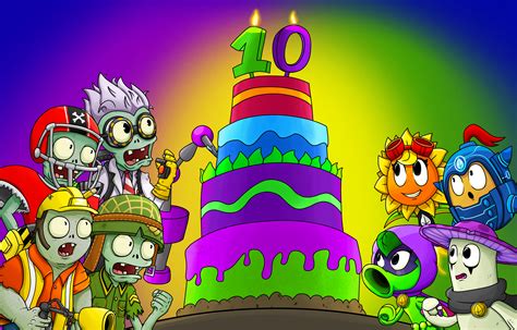 10th Anniversary of Plants vs. Zombies! by ElectroDude-GW2 on DeviantArt