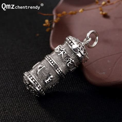 S925 Sterling Silver Amy Buddha Cylinder Locket Pendants Buddhist