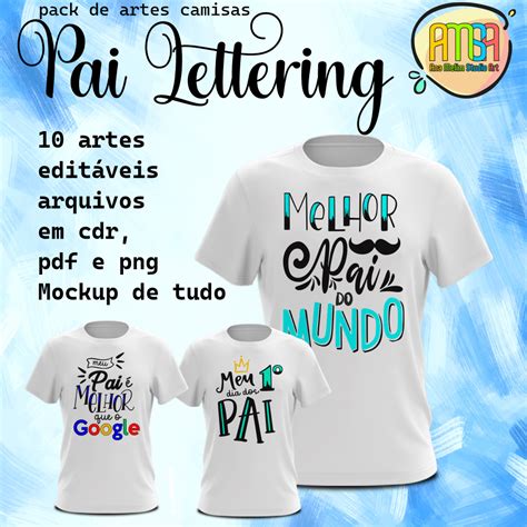 Estampas Pais Lettering Camisas Ana Melim Studio Art