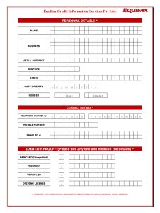 Equifax Credit Report Template Fill Online Printable Fillable Blank