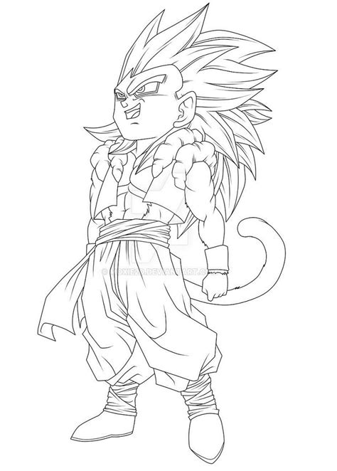 Ataque Ssj Gogeta Para Colorear Imprimir E Dibujar Coloringonly