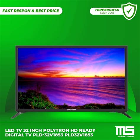 Jual LED TV 32 Inch Polytron HD Ready Digital TV PLD 32V1853 PLD32V1853