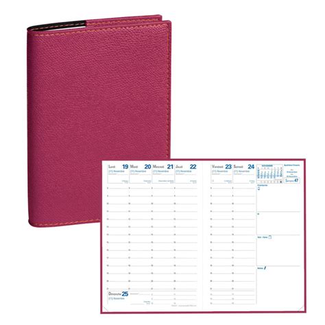 Agenda Quovadis Affaires Club Framboise X Cm Semaine Sur