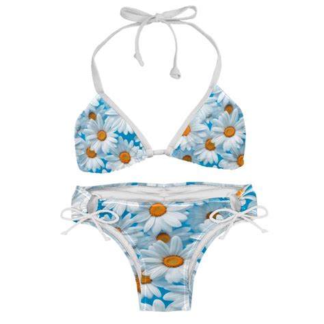 Daisy Detachable Sponge Adjustable Strap Bikini Set Two Pack Ideal