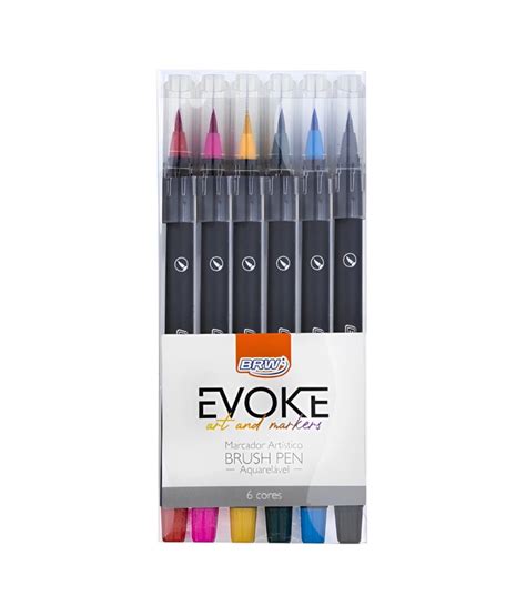 Rotulador Artístico BRW Evoke Dual Marker Brush Pen 6 colores Rainbow