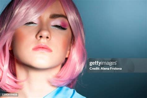 Pink Hair Girl Portrait Studio Photos And Premium High Res Pictures