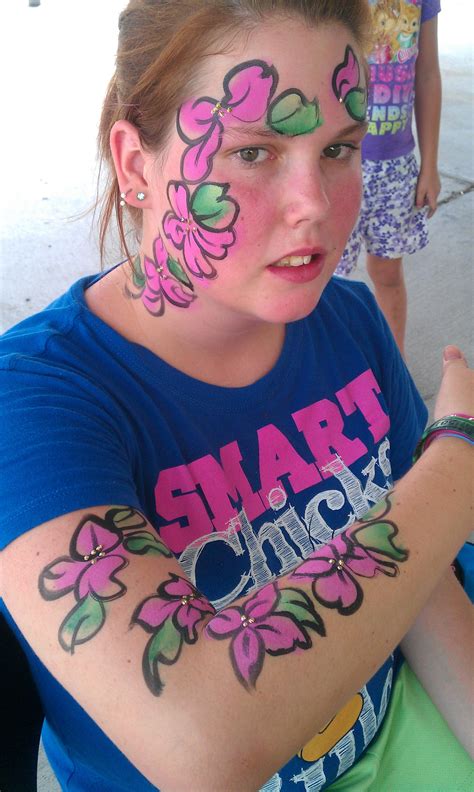 flowers face paint 8