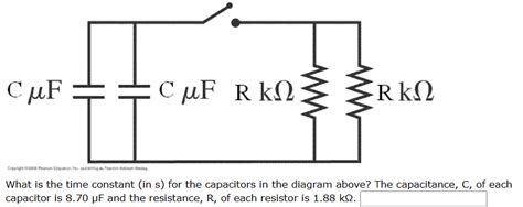 Solved What is the time constant (in s) for the capacitors | Chegg.com