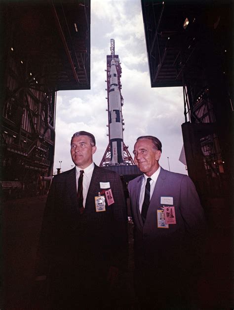 Wernher Von Braun And K Debus Ksc Director And Saturn 5 Rocket 500 F