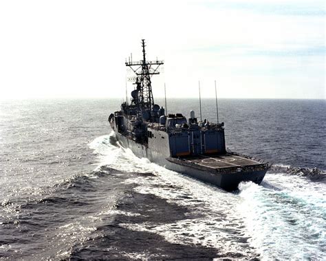 An Aerial Port Quarter View Of The Guided Missile Frigate Thach Ffg