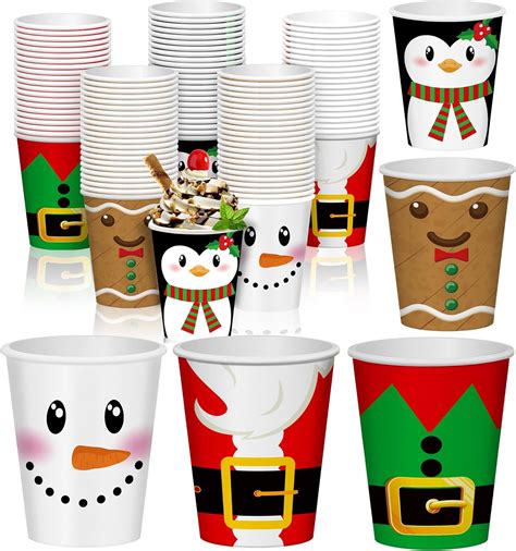 Amazon Gerrii 150 Pcs 9 Oz Christmas Disposable Paper Cups Hot