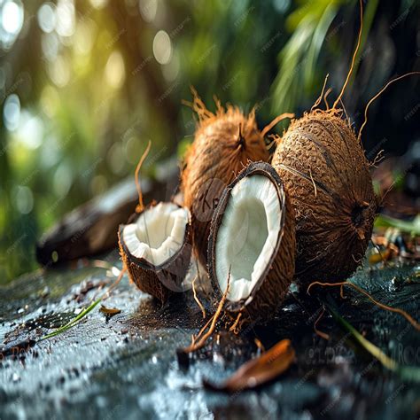 Premium Photo | Midjourny01 Coconut isolated on alpha background