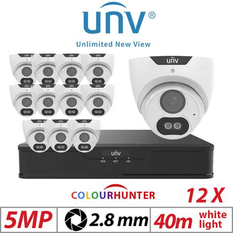 5MP 16CH UNIVIEW KIT 12X COLOURTHUNTER FIXED TURRET ANALOG CAMERA 2