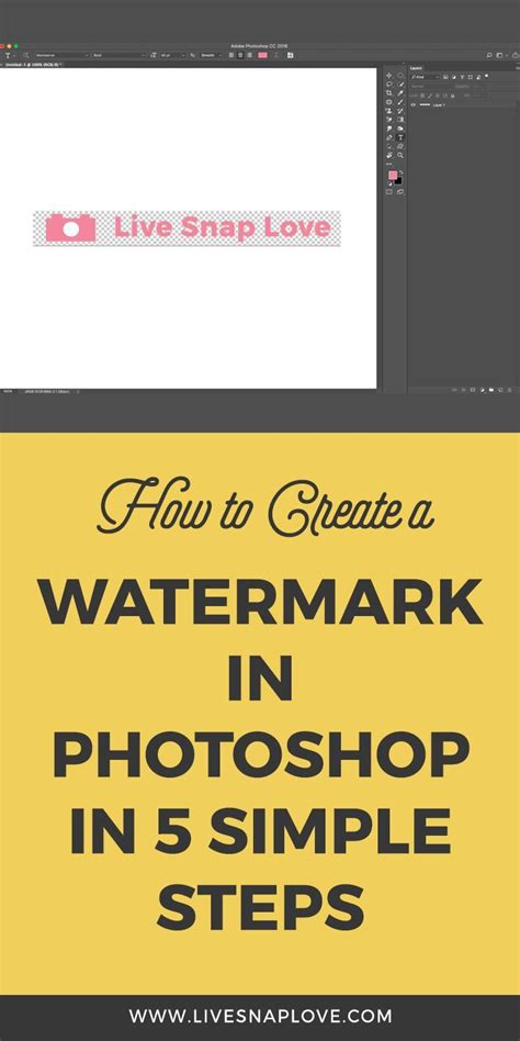 How To Make A Watermark In Photoshop In Simple Steps Photoshop