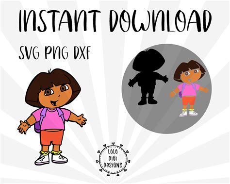 Dora The Explorer Svg Digital File Easy Cut File Cricut Etsy