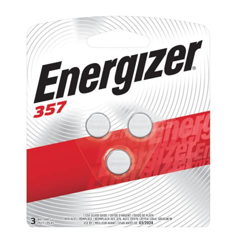 Energizer 357 Silver Oxide Button Cell Batteries 3pk Grand And Toy