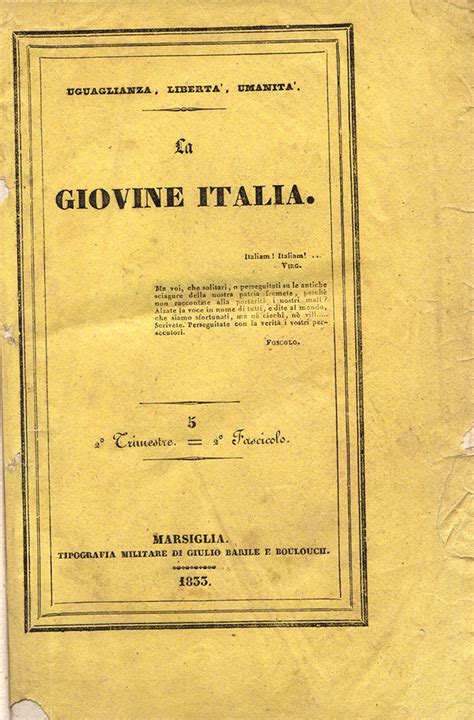 Mazzini, Giuseppe: La Giovine Italia