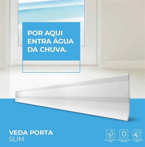 Protetor Veda Porta Slim Borracha Cm Transparente Woodglass