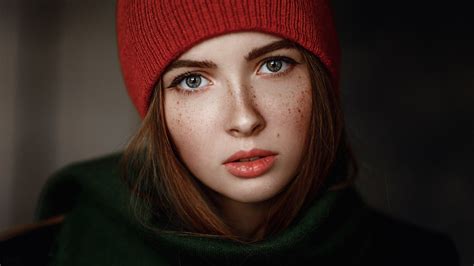 Redhead Women Face Hat Georgy Chernyadyev Hd Wallpaper Rare Gallery