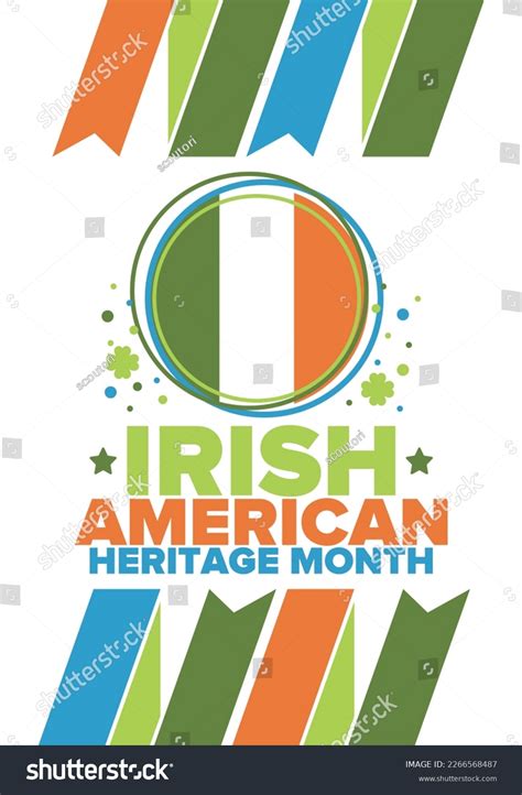 Irish American Heritage Month Annual Celebrated Royalty Free Stock Vector 2266568487