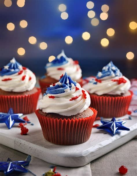 Patriotic Th Of July Cupcakes And Desserts In Red White And Blue For