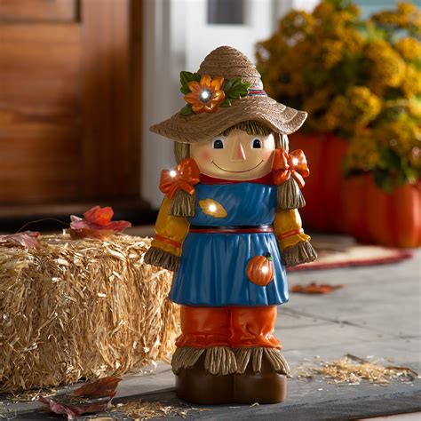 Indooroutdoor Lighted Scarecrow Shorty Statue Wind And Weather