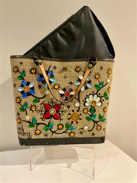 Vintage Mid Century Modern Enid Collins Jewel Garden Purse Etsy