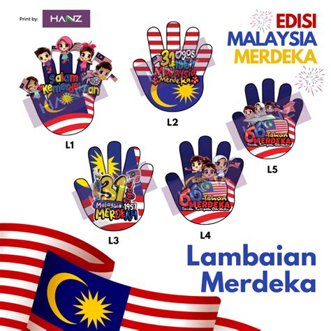 Lambaian Tangan Merdeka Hand Wave Independence Day Hari Merdeka