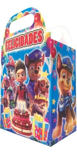 Caja Dulcero Pz Personaje Paw Patrol Fiesta Bolo Recuerdo Meses