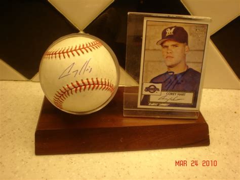 Corey Hart autographed MLB baseball & card | Corey hart, Baseball cards ...