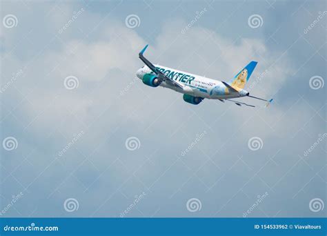 Frontier Airlines Departing from Orlando International Airport 2 ...