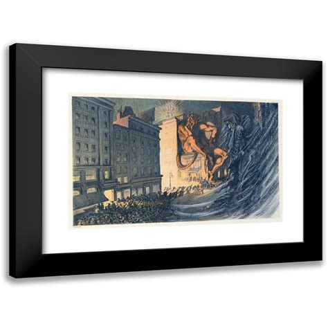 Udo Keppler 14x11 Black Modern Framed Museum Art Print Titled The Hag And The Fiend In