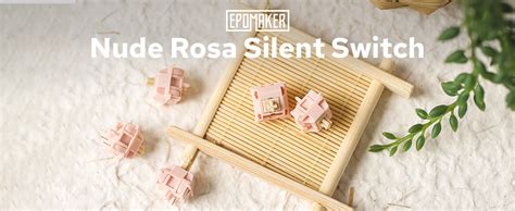 EPOMAKER Nude Rosa Gf Silent Gaming Keyboard Switches Pin Pre Lubed Linear Switch PCS