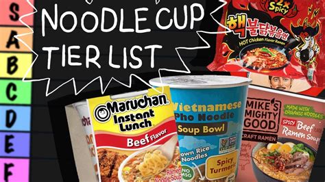 Cheap Cup Noodle Tier List Danny Dampige Youtube