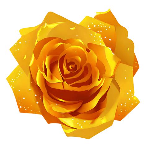 Golden Rose Flower Fantasy Graphic · Creative Fabrica