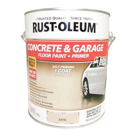 Rust-Oleum 347121 Concrete & Garage Floor Paint + Primer Sat