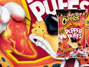 Cheetos Pepper Puffs Flamin Hot Snack Hot Sauce Times